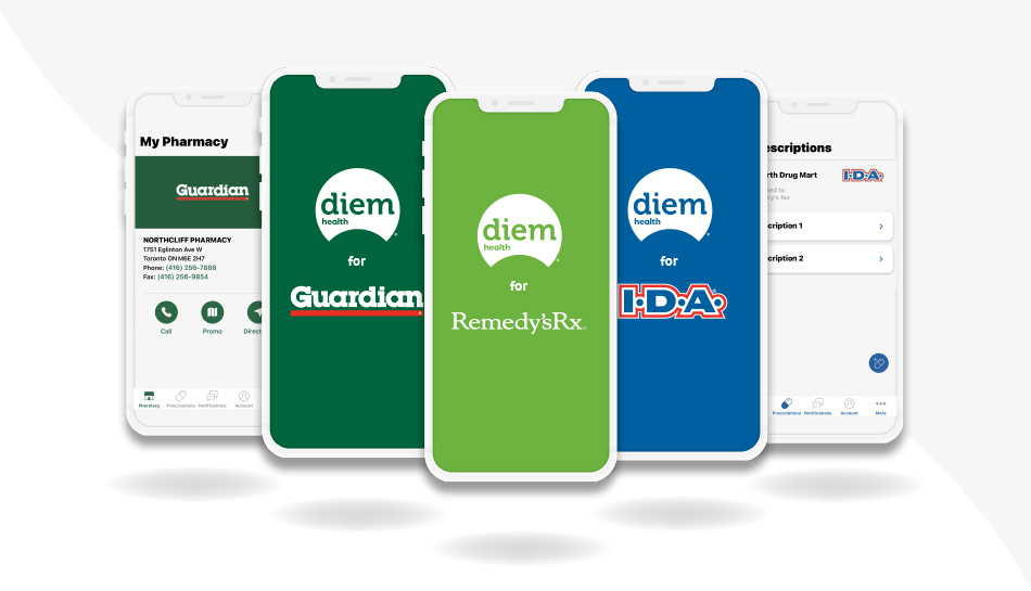 les applis mobiles diem health for Guardian et diem health for IDA