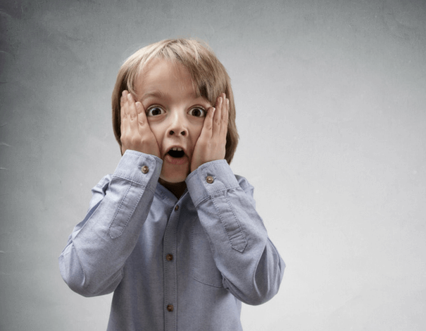 little boy scared of flu